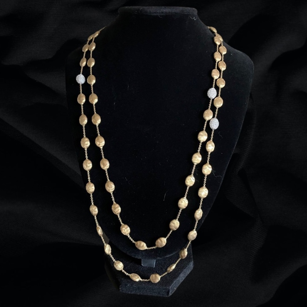 Marco Bicego® Siviglia Collection 18K Yellow Gold & Diamond Large Bead Necklace